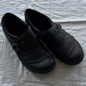 Clarks Black Slip-On Shoes